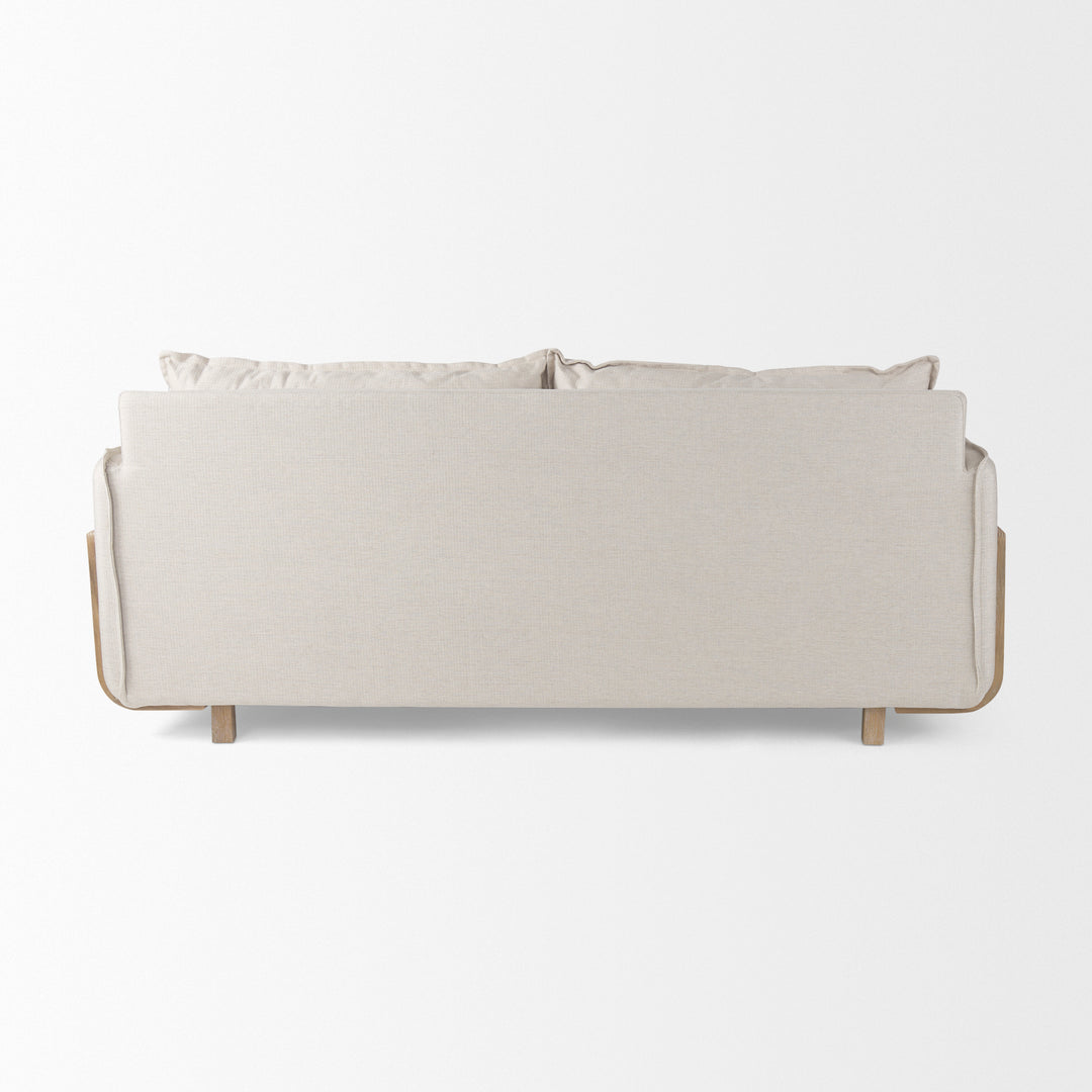 Roy I 84" Beige Upholstered Three Seater Sofa