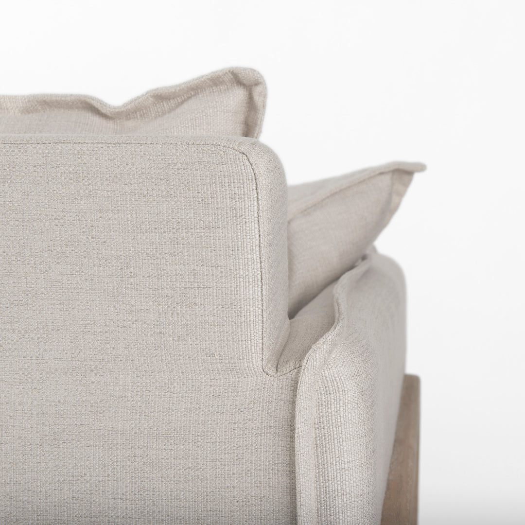 Roy I 84" Beige Upholstered Three Seater Sofa
