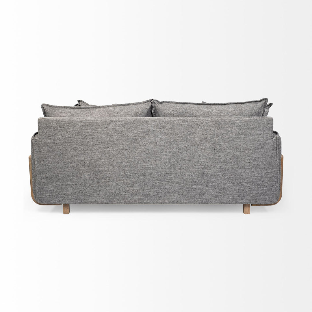 Roy I 84" Castlerock Gray Upholstered Three Seater Sofa