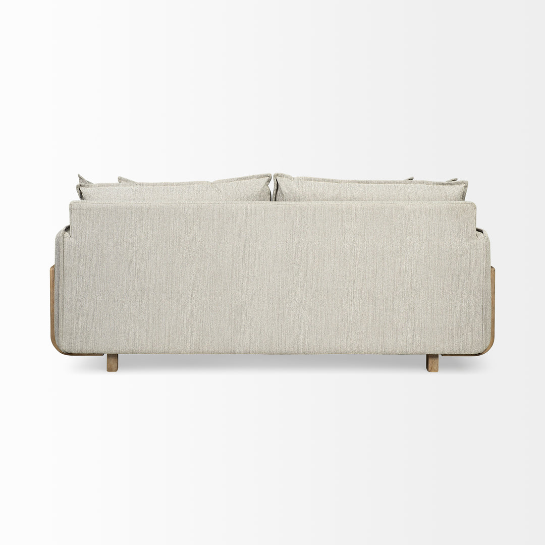 Roy I 84" Frost Gray Upholstered Three Seater Sofa