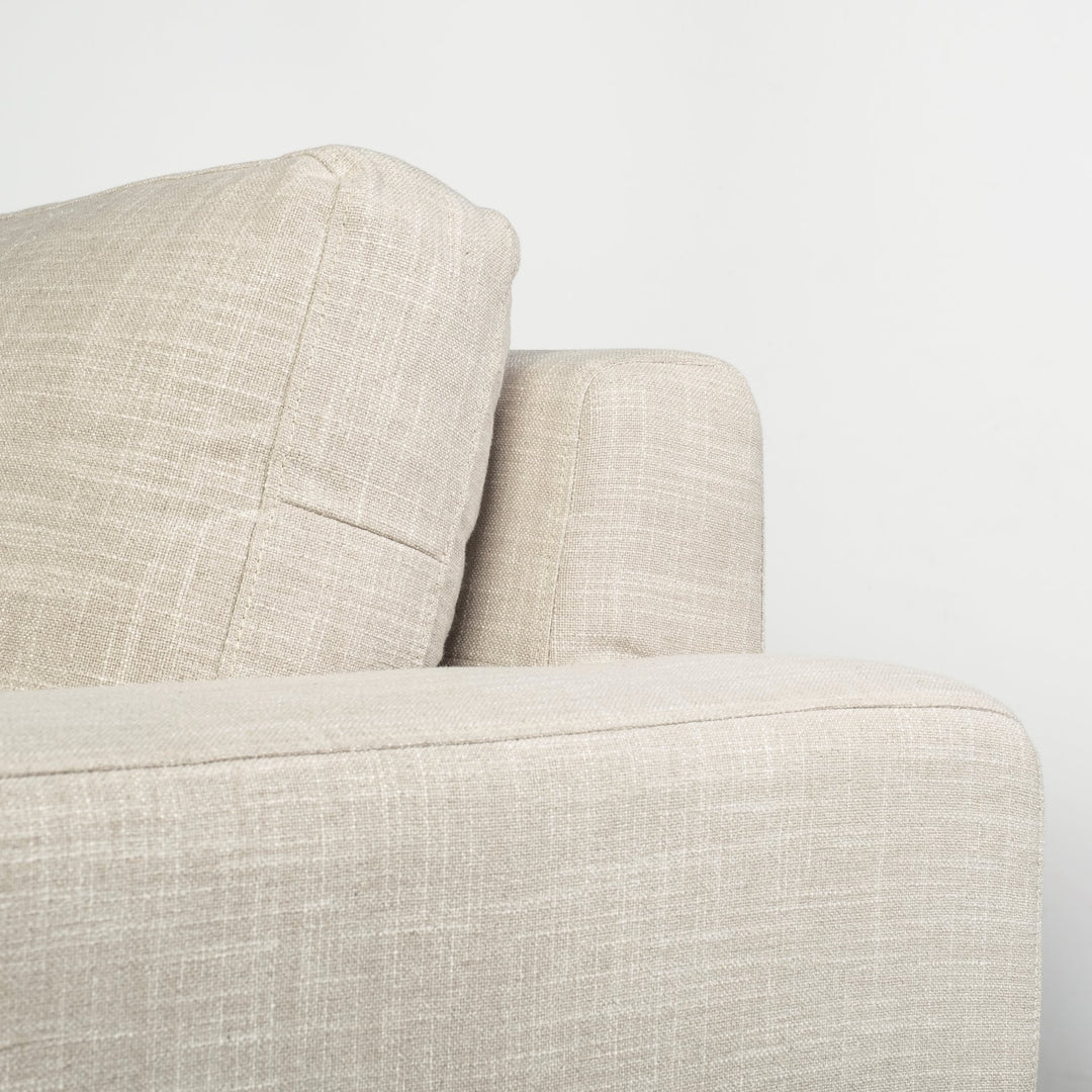Colburne II 95" Beige Upholstered Three Seater Sofa