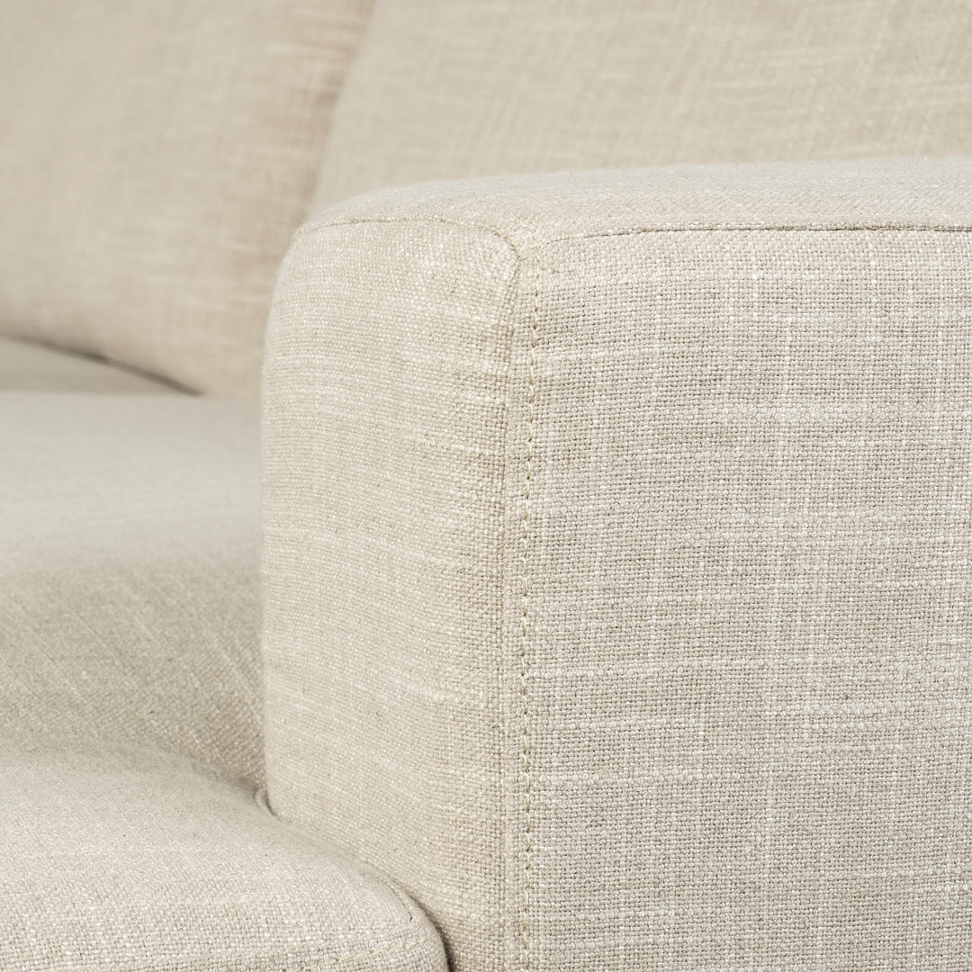Colburne II 95" Beige Upholstered Three Seater Sofa