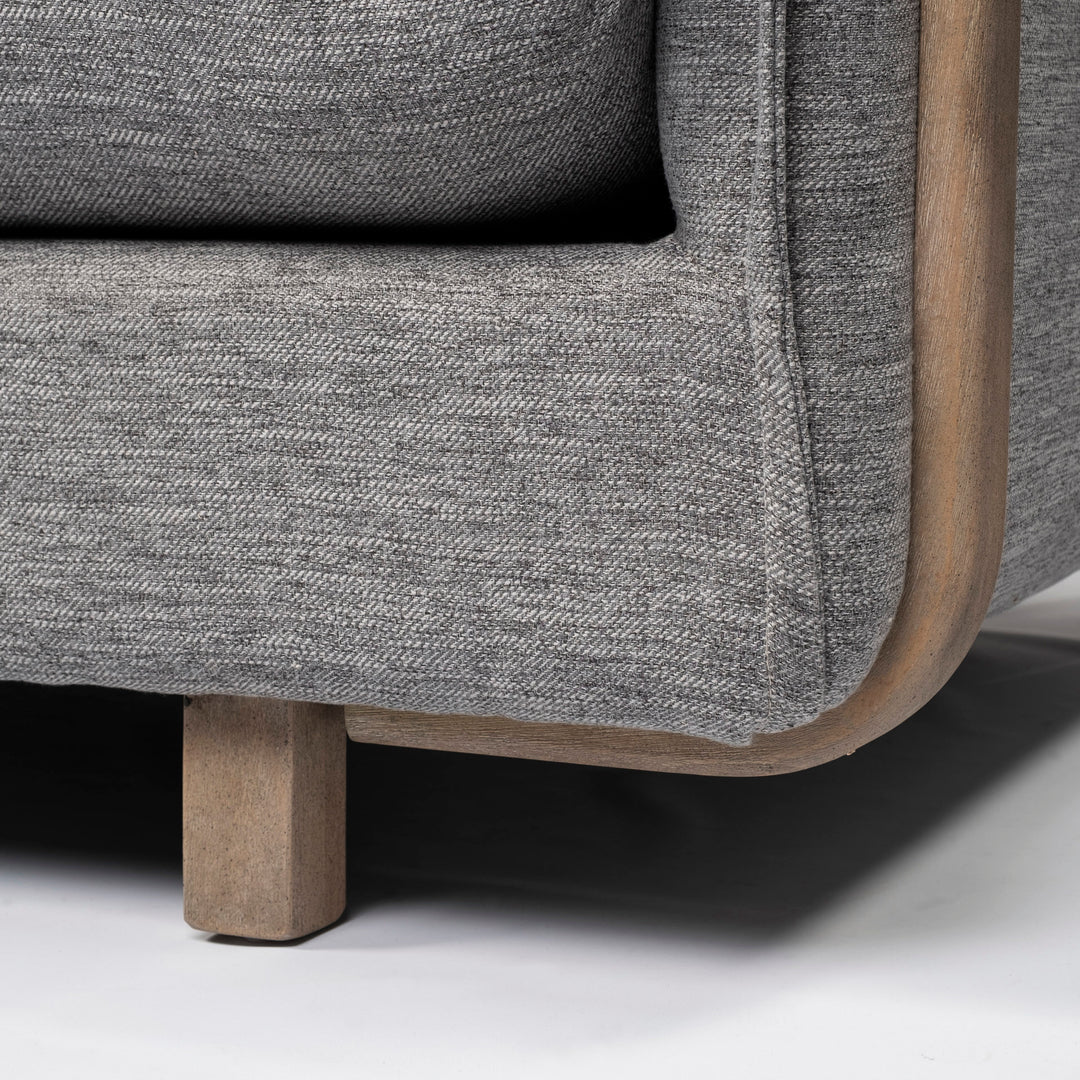 Roy I 84" Castlerock Gray Upholstered Three Seater Sofa