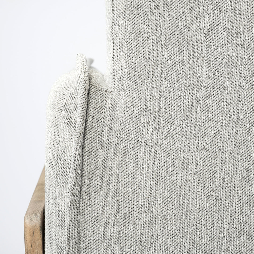 Roy I 84" Frost Gray Upholstered Three Seater Sofa
