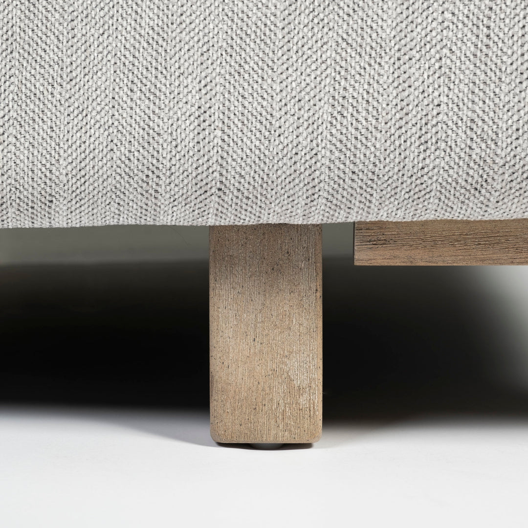 Roy I 84" Frost Gray Upholstered Three Seater Sofa