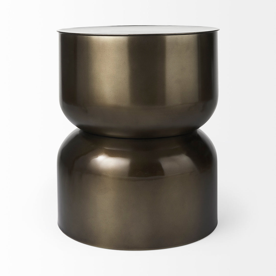 Catriona 17L x 17W x 20H Gold Accent Hourglass Table