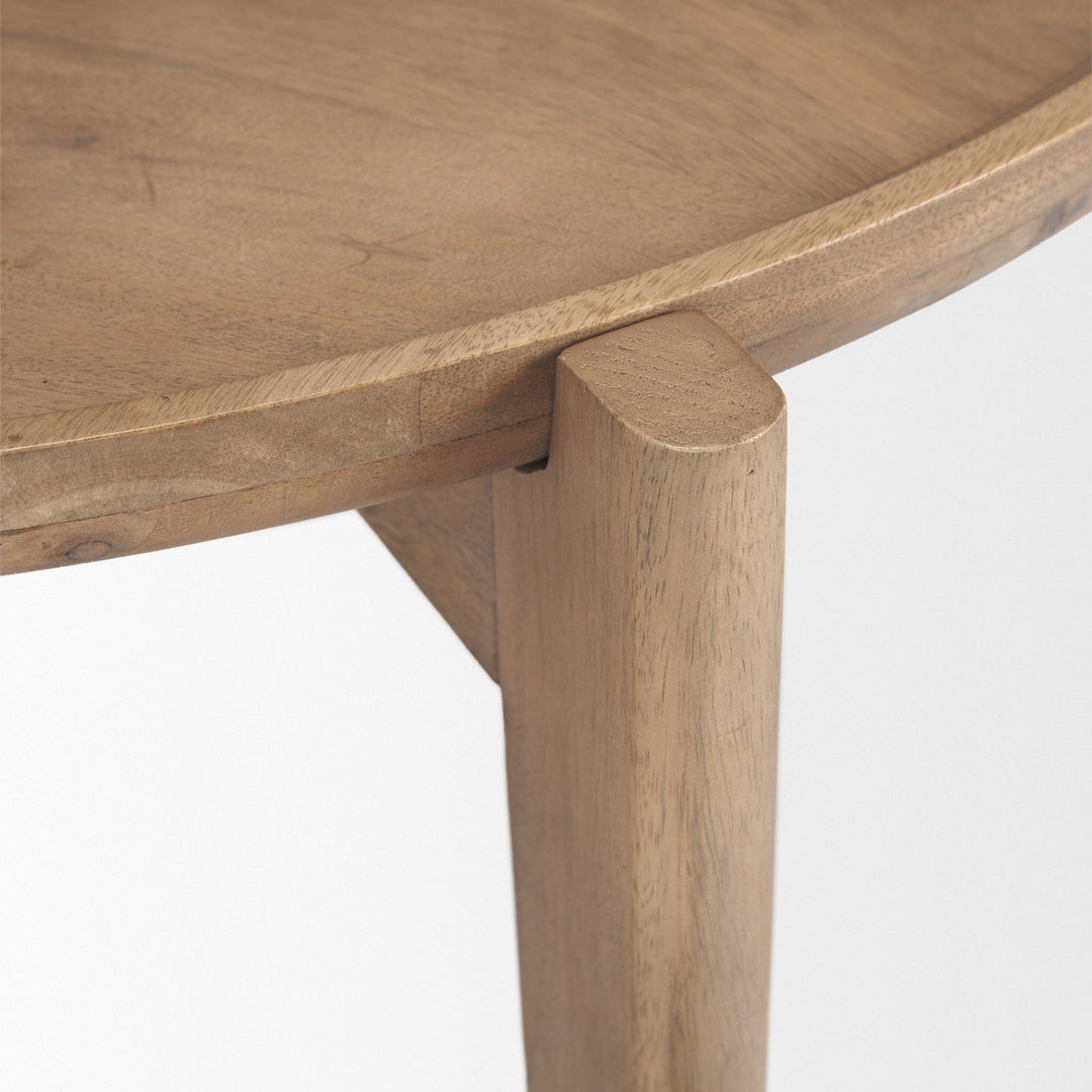 Cleaver (Set of 2) 40" & 31" Round Brown Solid Wood Nesting Coffee Tables