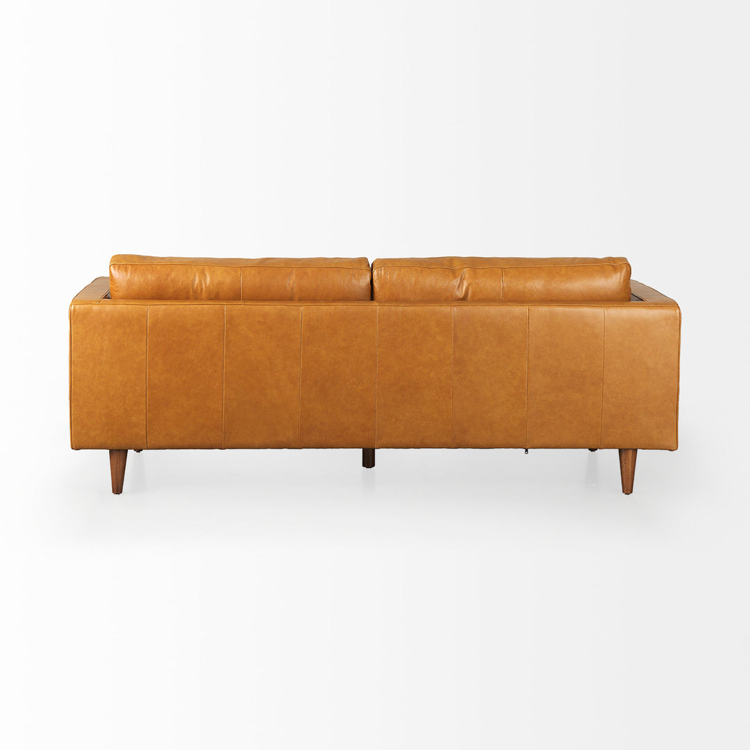 Svend 88.0L x 38.0W x 34.0H Tan Leather Sofa