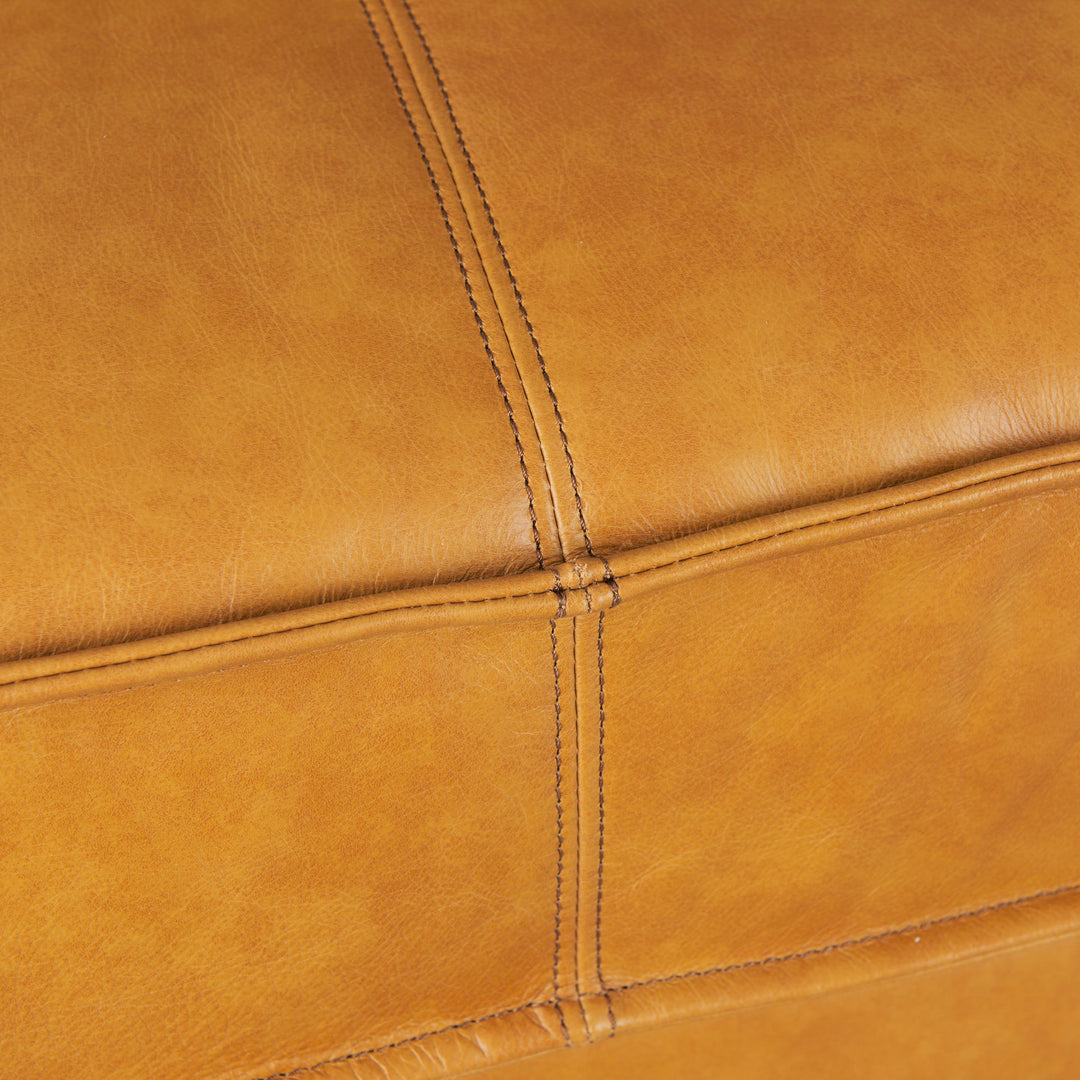 D'Arcy 88.0L x 37.0W x 34.0H Tan Leather Sofa