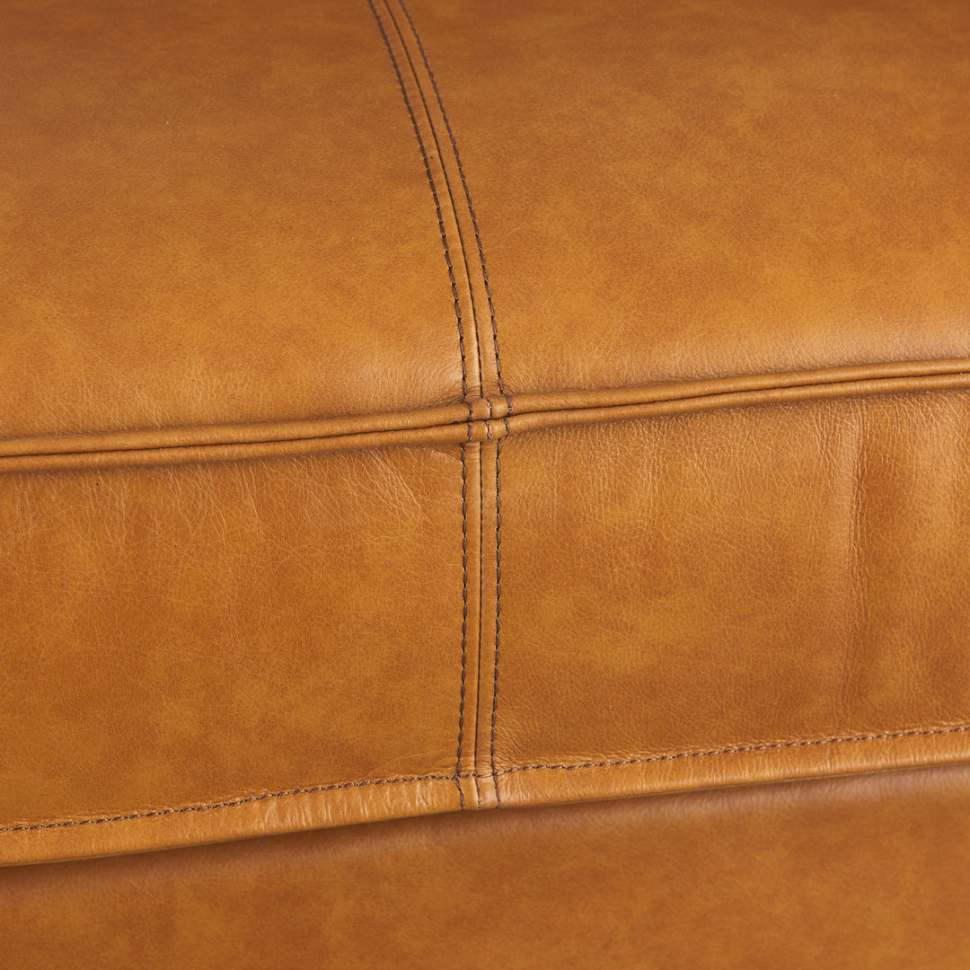 D'Arcy 65.0L x 37.0W x 34.0H Tan Leather Love Seat
