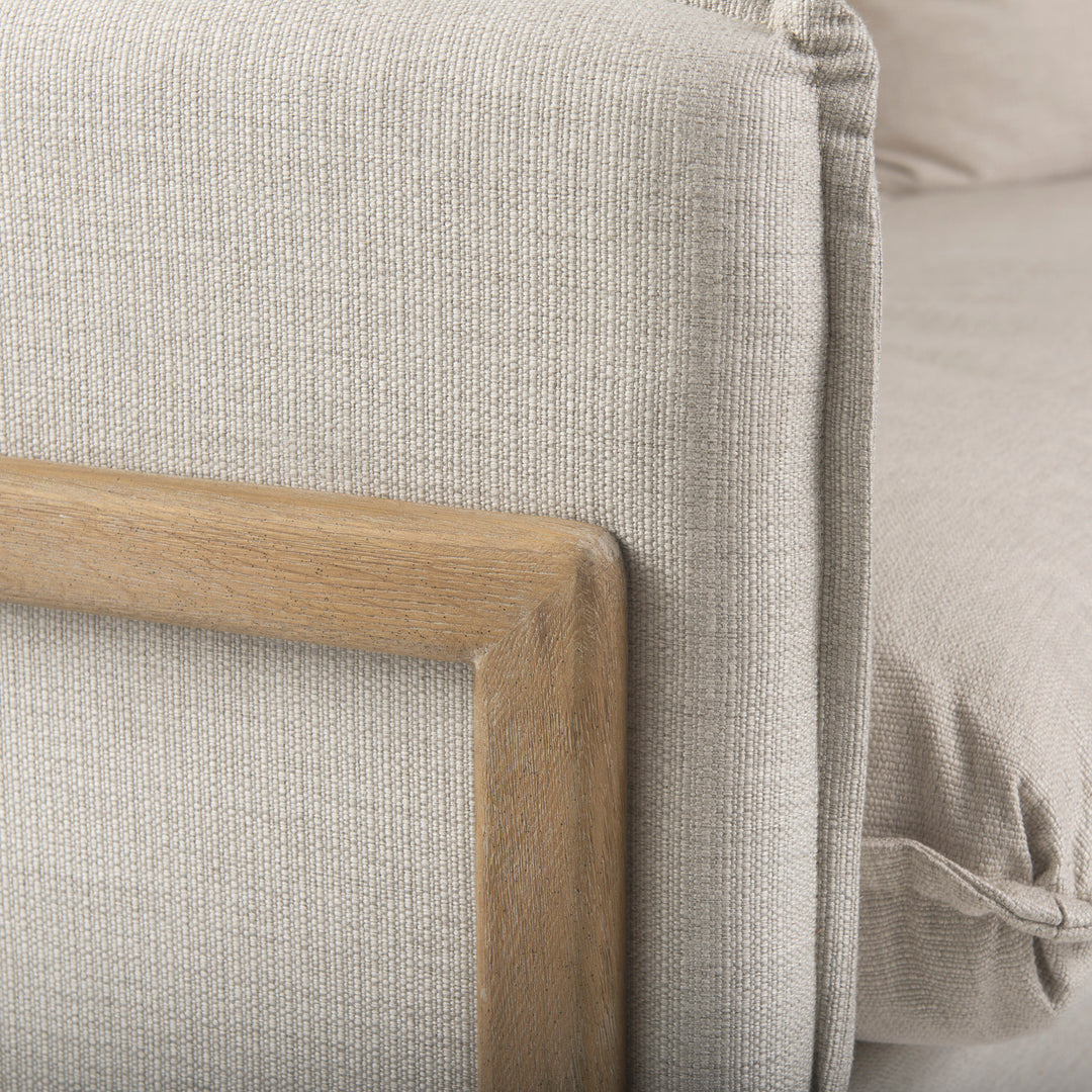 Roy I 84" Beige Upholstered Three Seater Sofa