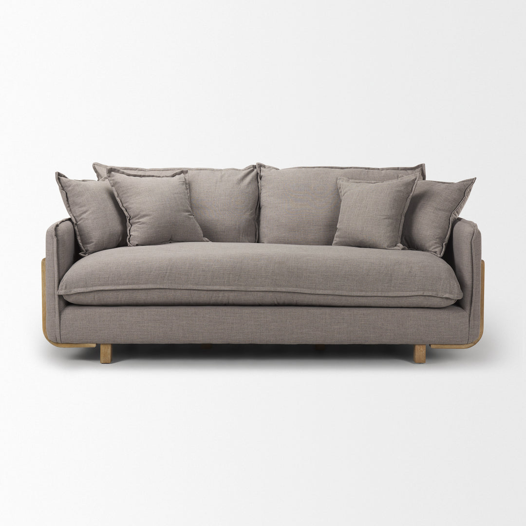 Roy I 84" Flint Gray Upholstered Three Seater Sofa