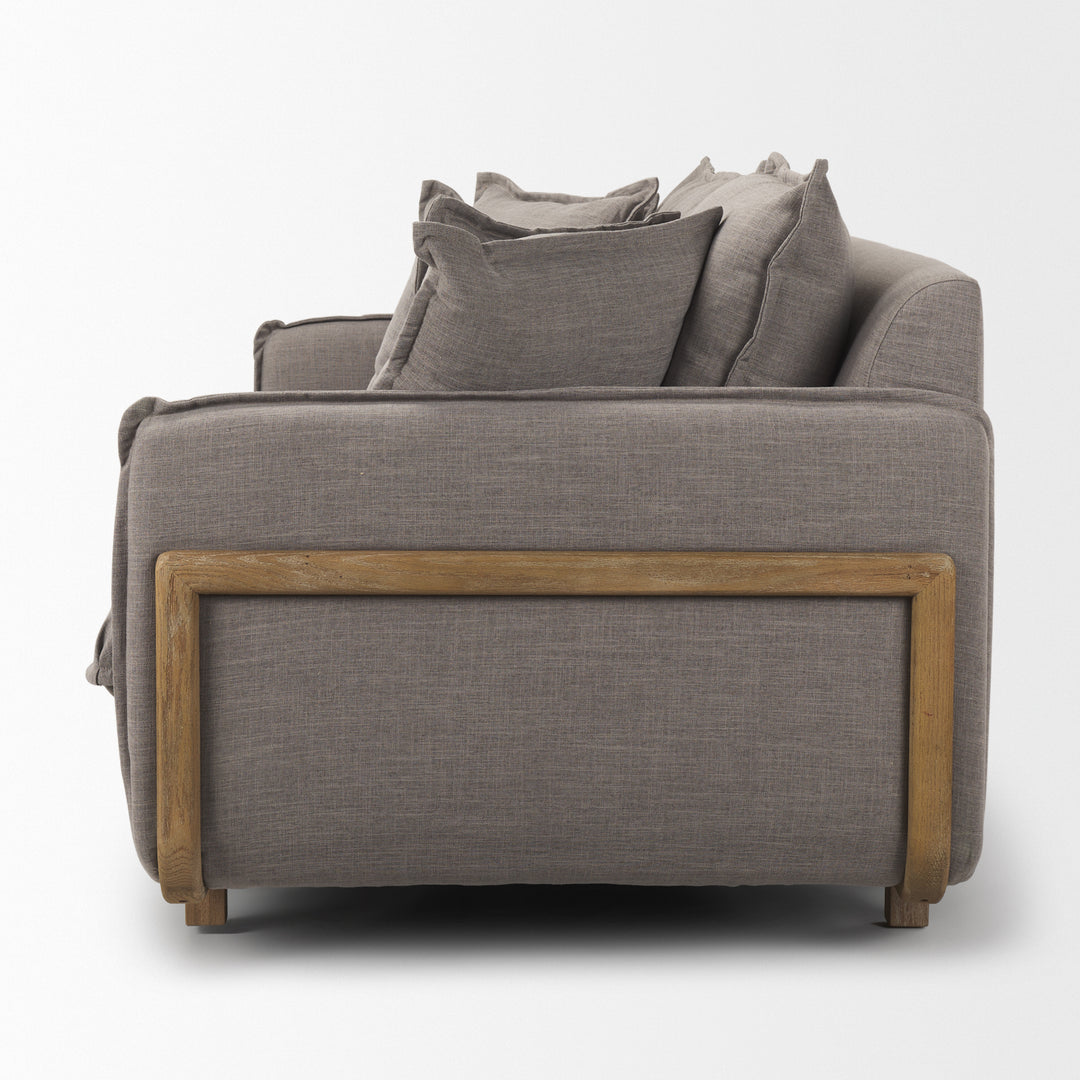 Roy I 84" Flint Gray Upholstered Three Seater Sofa