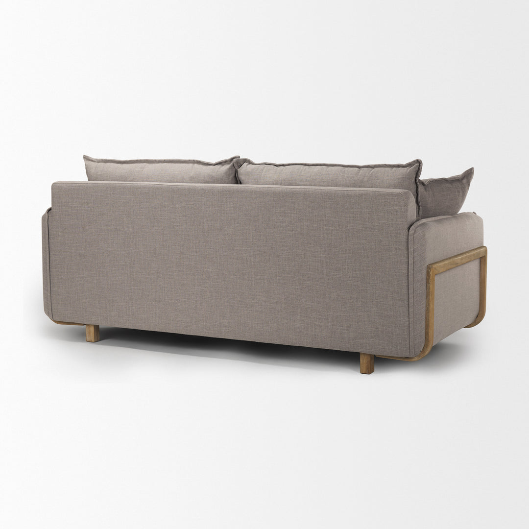 Roy I 84" Flint Gray Upholstered Three Seater Sofa