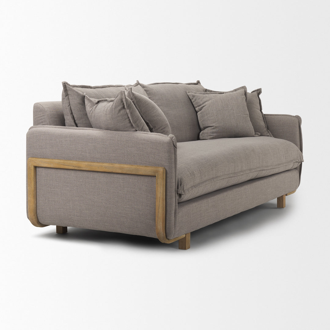 Roy I 84" Flint Gray Upholstered Three Seater Sofa