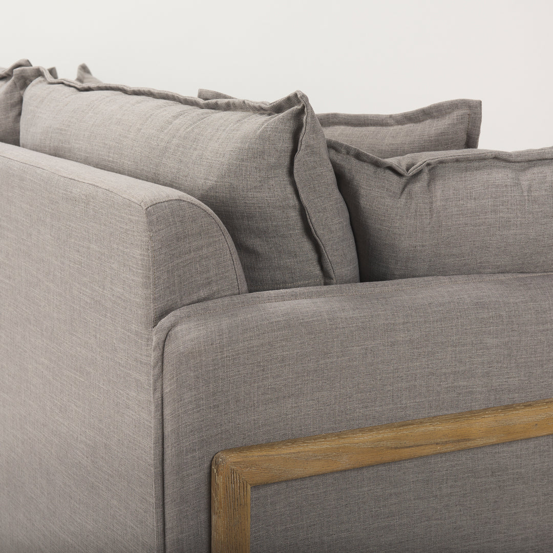 Roy I 84" Flint Gray Upholstered Three Seater Sofa