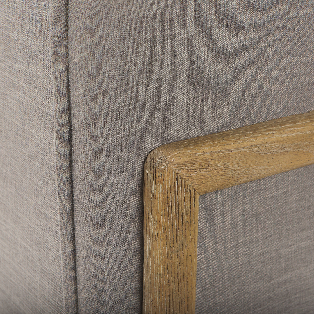 Roy I 84" Flint Gray Upholstered Three Seater Sofa