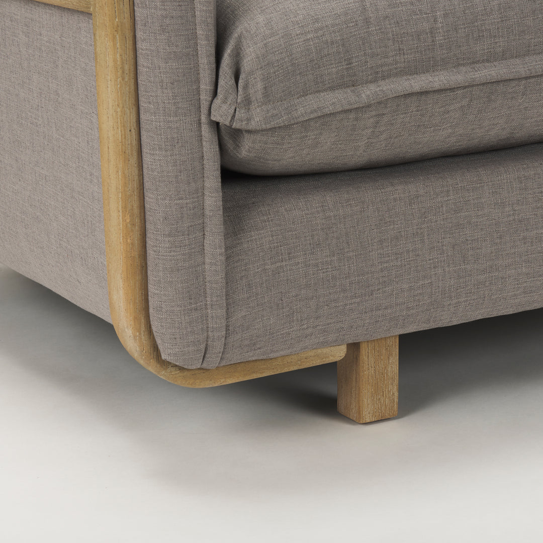 Roy I 84" Flint Gray Upholstered Three Seater Sofa