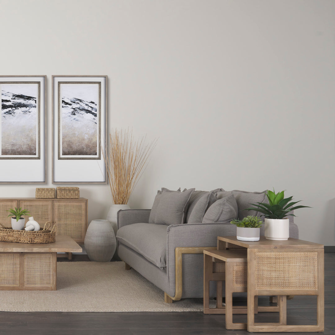Roy I 84" Flint Gray Upholstered Three Seater Sofa