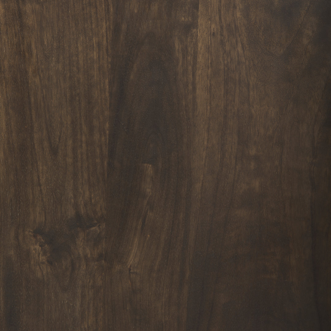 Tucker Dark Brown Wood w/ Carved Arch Pattern 2 Door Cabinet