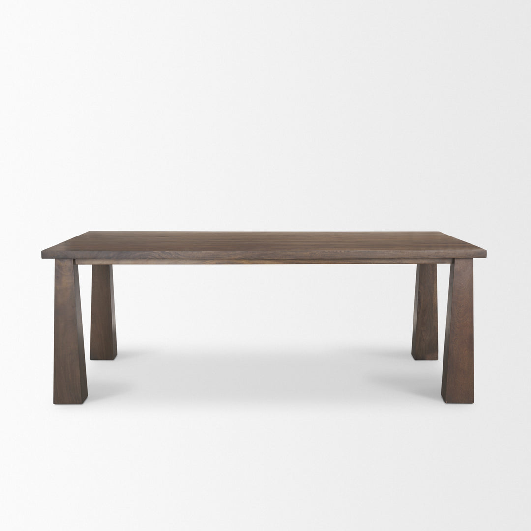 Wolcott Rectangular Dark Brown Solid Wood Dining Table