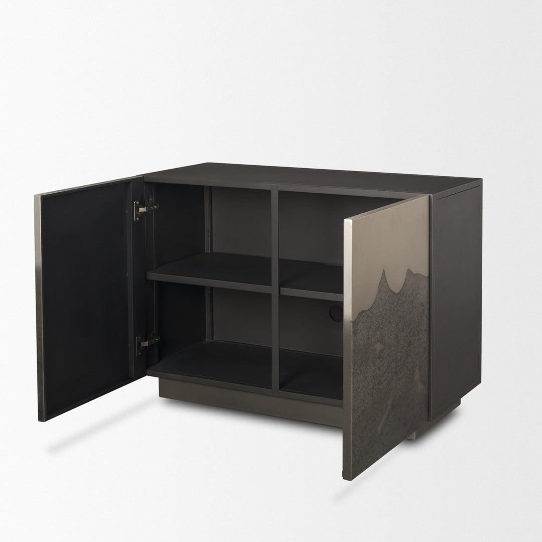 Roxdale Acid Washed Iron Metal Accent Cabinet
