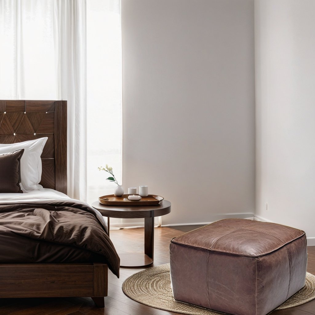 Knox 28" Square Saddlebag Natural Leather Ottoman