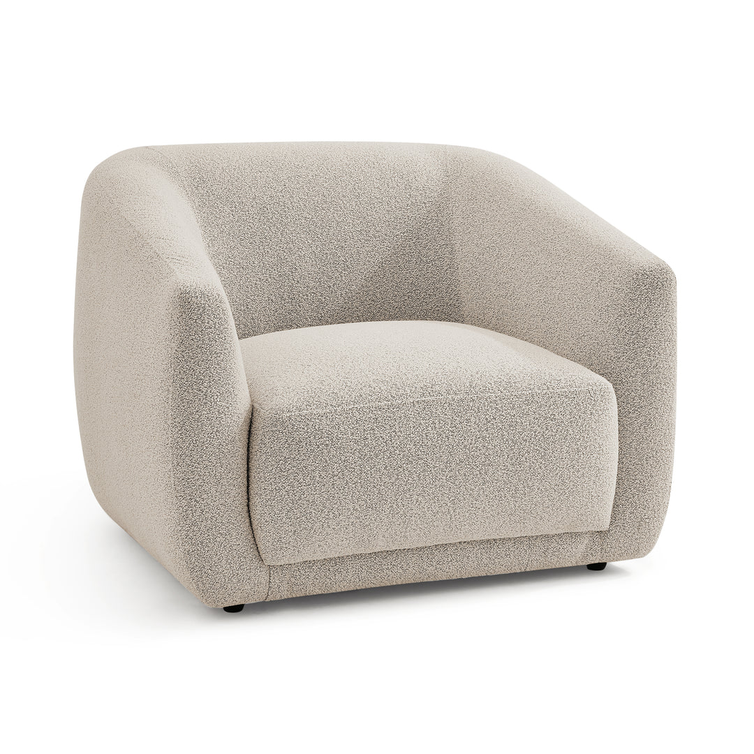 Zaria 40" Ivory Fabric Accent Chair