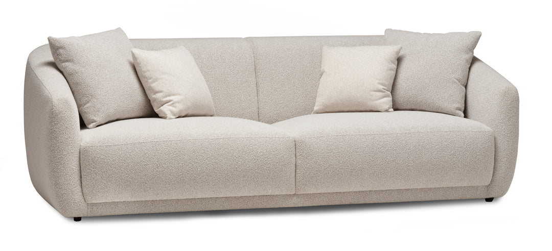 Zaria 90" Ivory Fabric Sofa