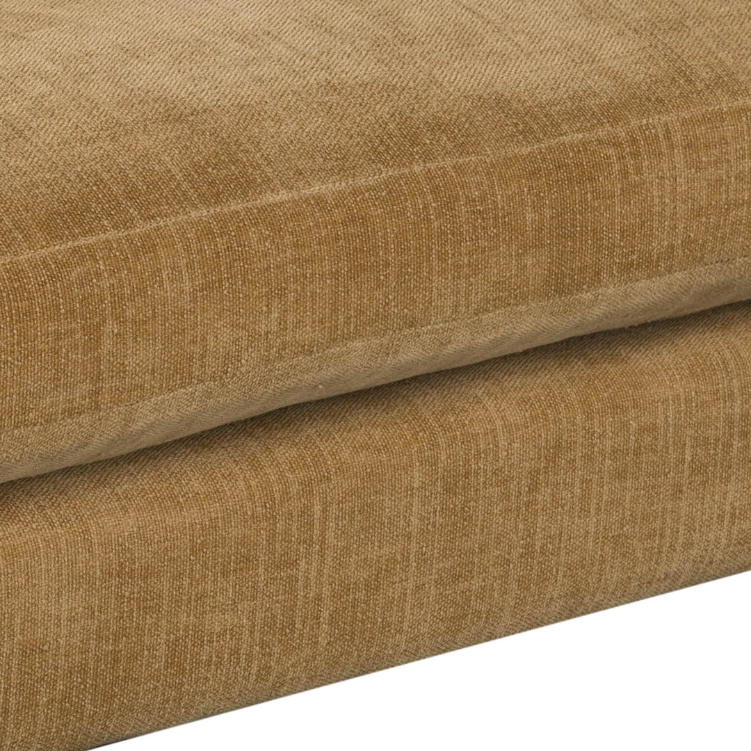 Gemma 84" Fabric Sofa in Mustard w/ Feather-Topped Cushions, High-Density Foam, & Solid Wood Frame