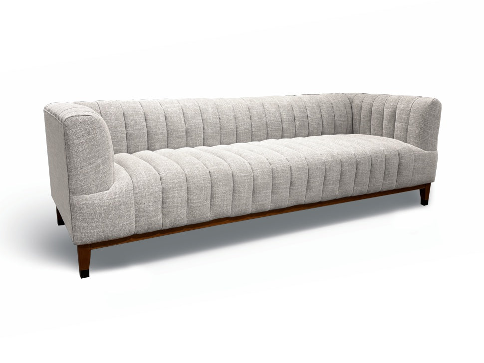 Tempo 90" Oyster Fabric Sofa