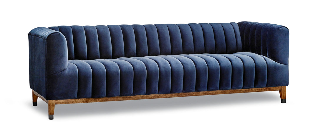 Tempo 90" Navy Fabric Sofa