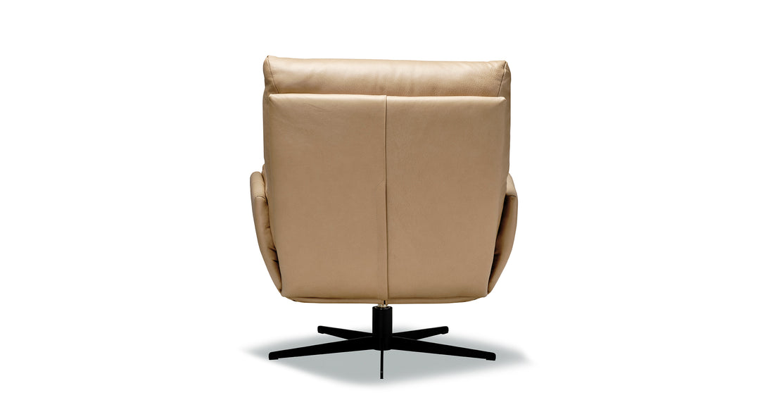 Iris Leather Swivel Accent Chair