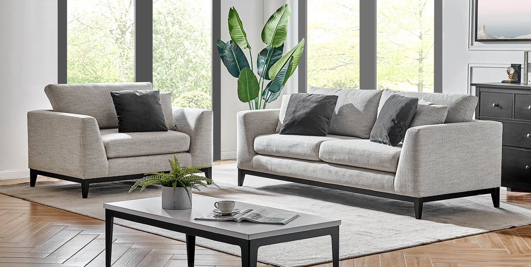 Gigi 87" Pearl Fabric Sofa
