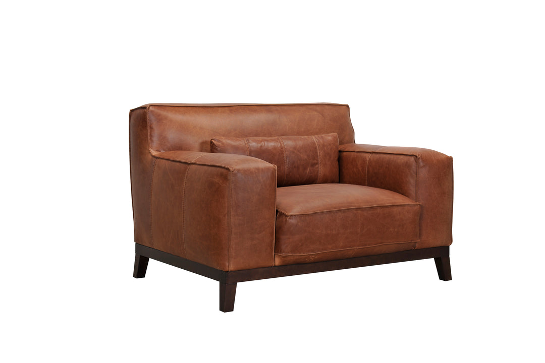 Sasha 50" Saddlebag Natural Leather Chair