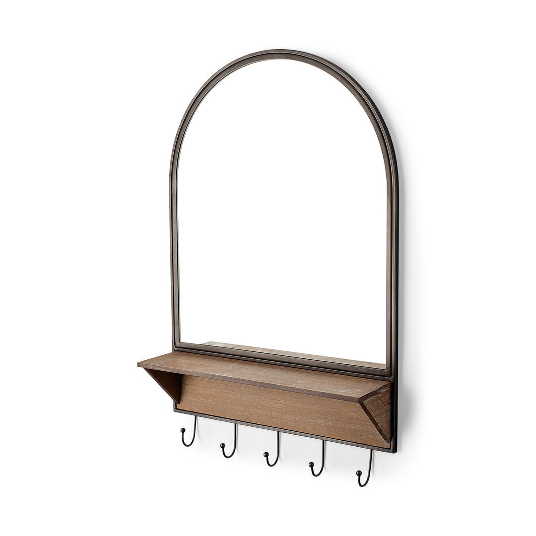 Neville 20x30 Arch Wood/Metal Frame Mirror