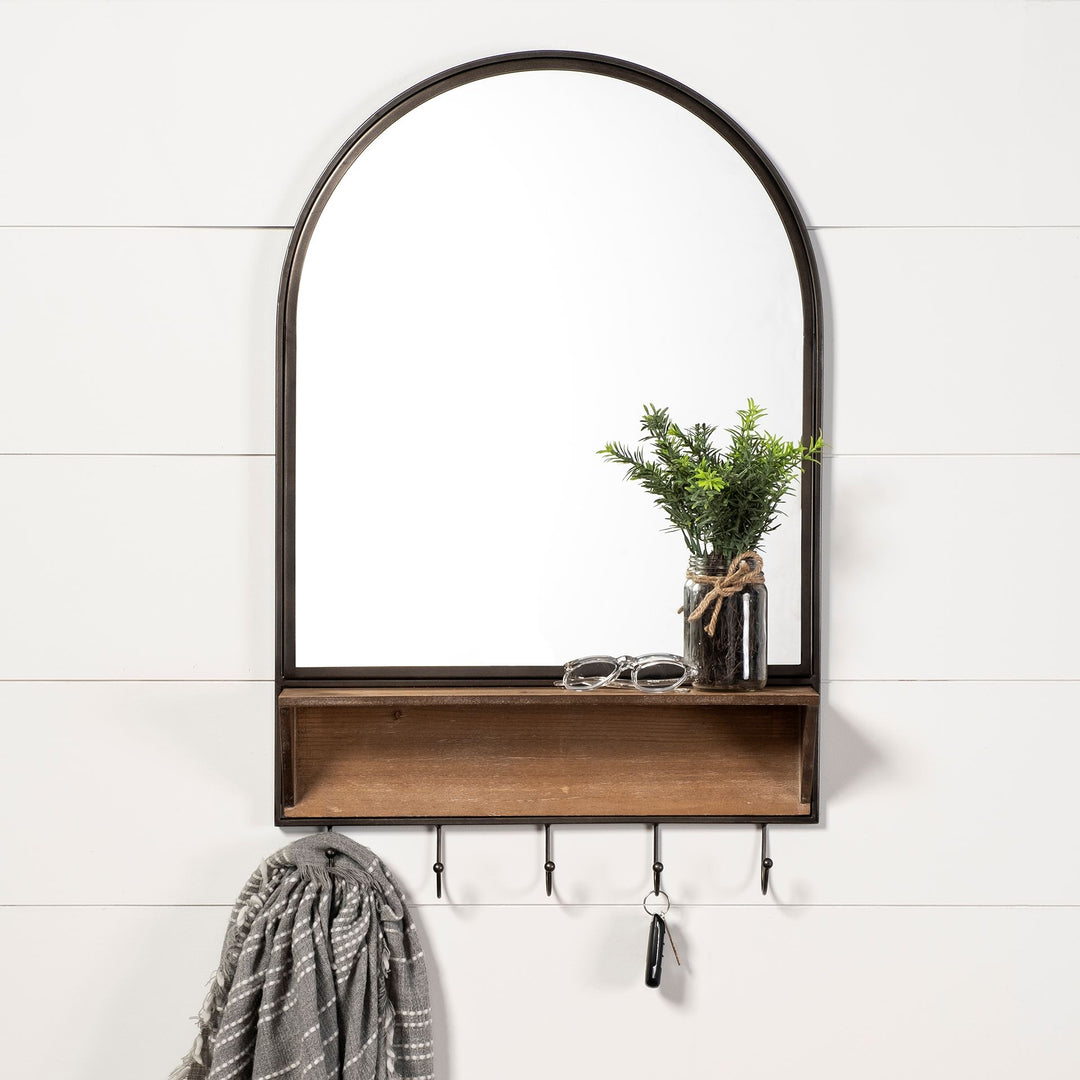 Neville 20x30 Arch Wood/Metal Frame Mirror