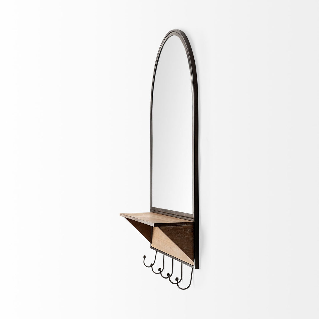 Neville 20x30 Arch Wood/Metal Frame Mirror