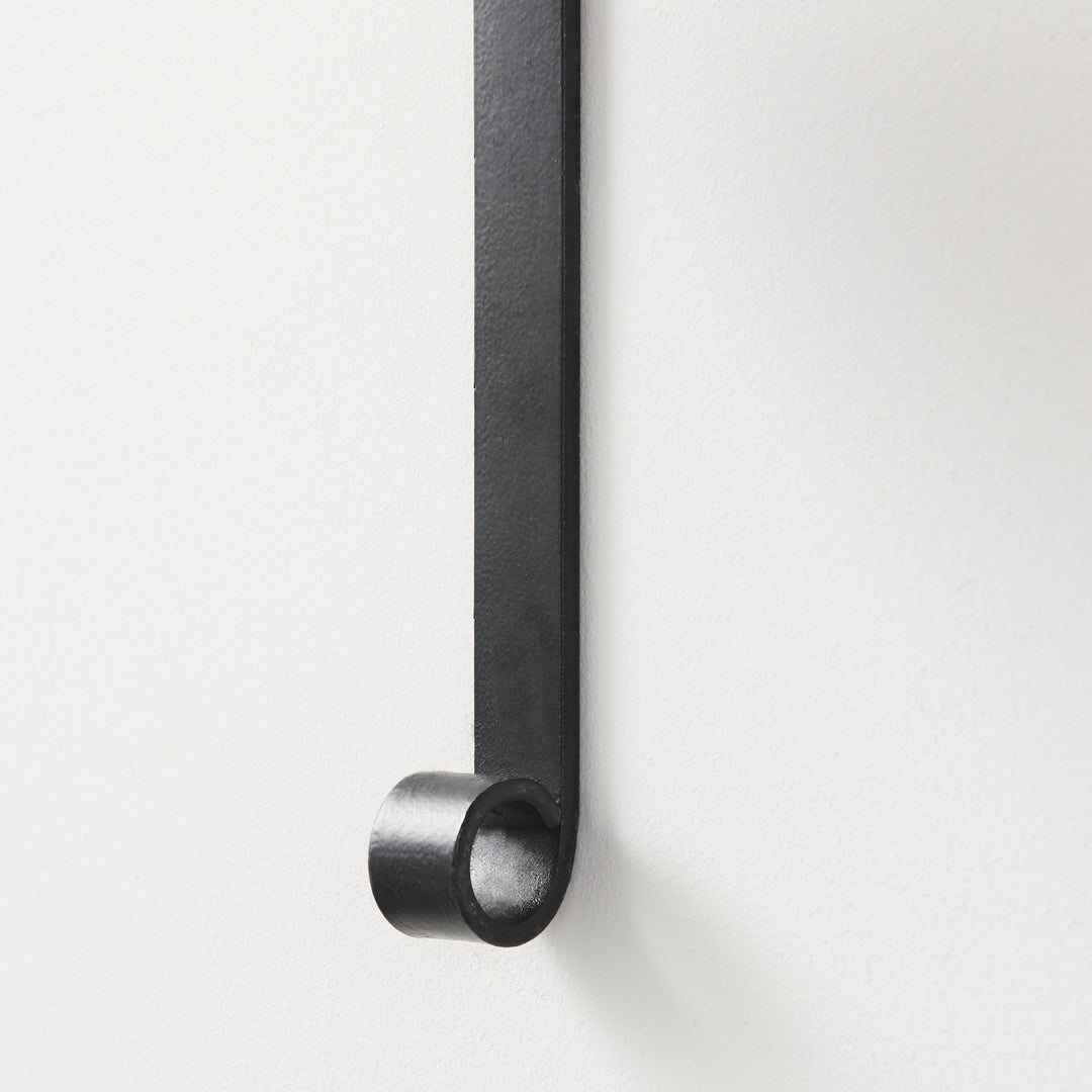 Kero 5.9L x 6.9W x 24.0H Black Metal Wall Candle Holder