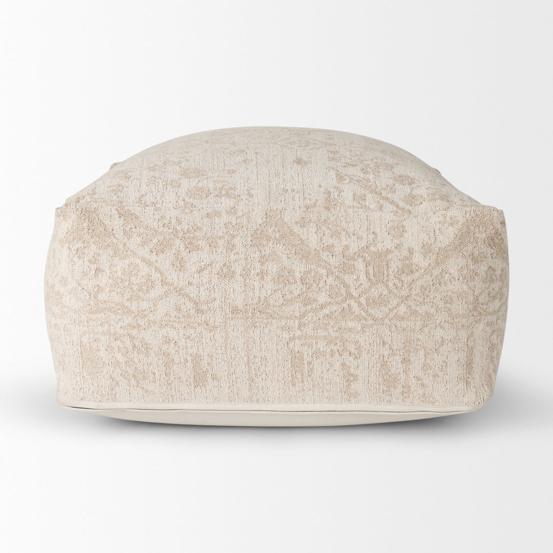 Khloe Large Cream Pouf