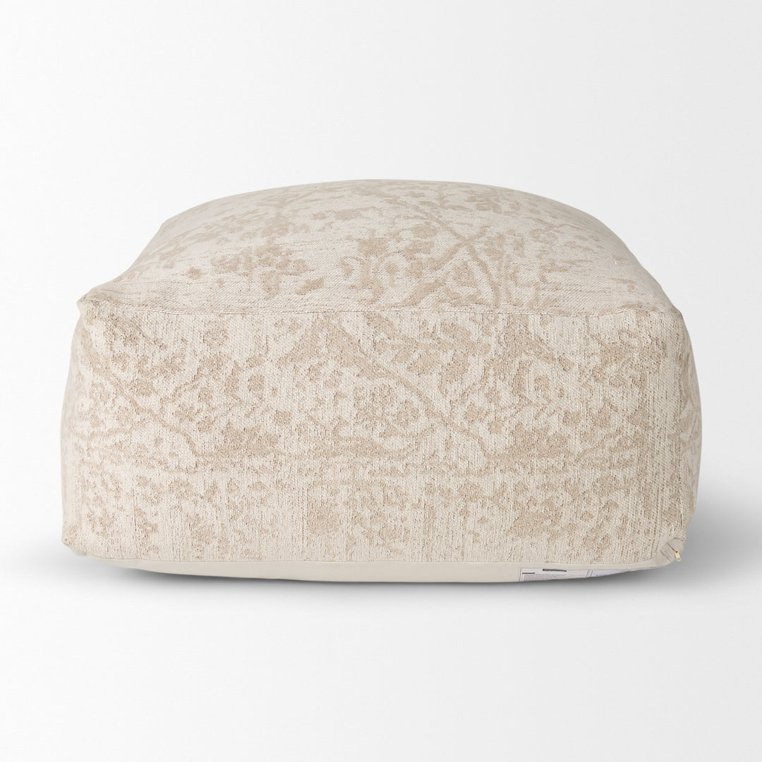 Khloe Large Cream Pouf