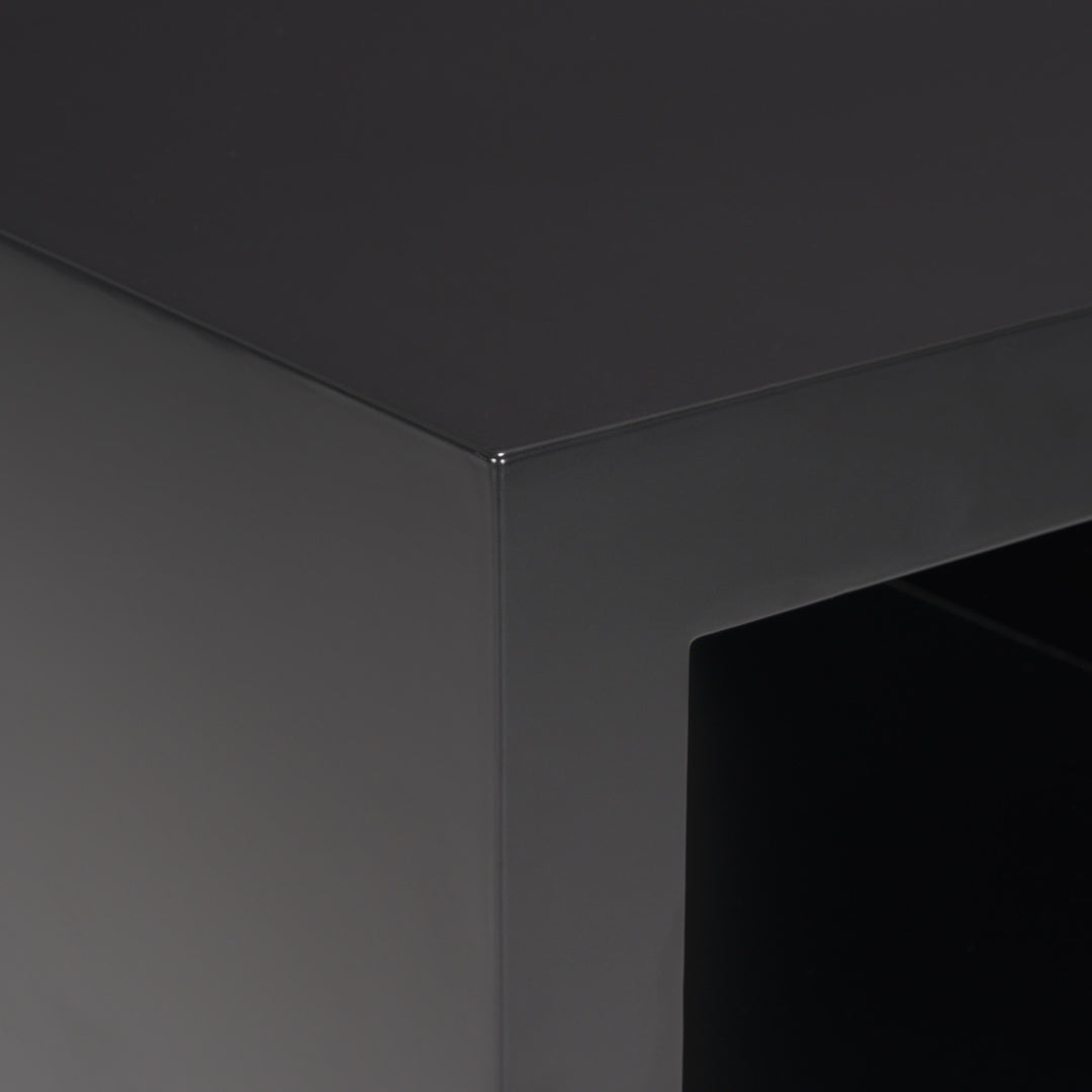Vondra Matte Black Metal w/ Open Shelves Side table