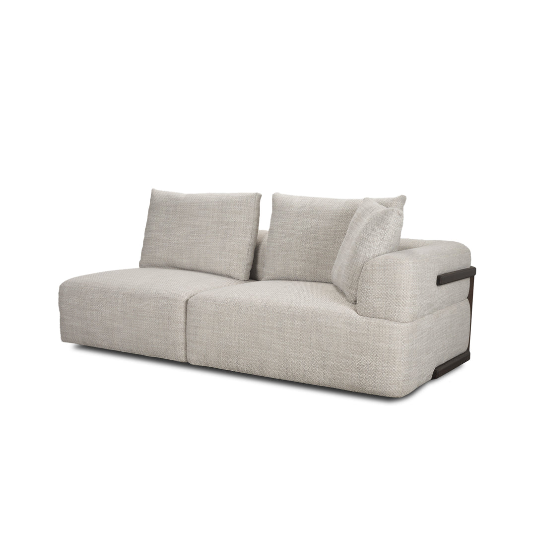 Warner Gray 2 Piece Long Sofa Set
