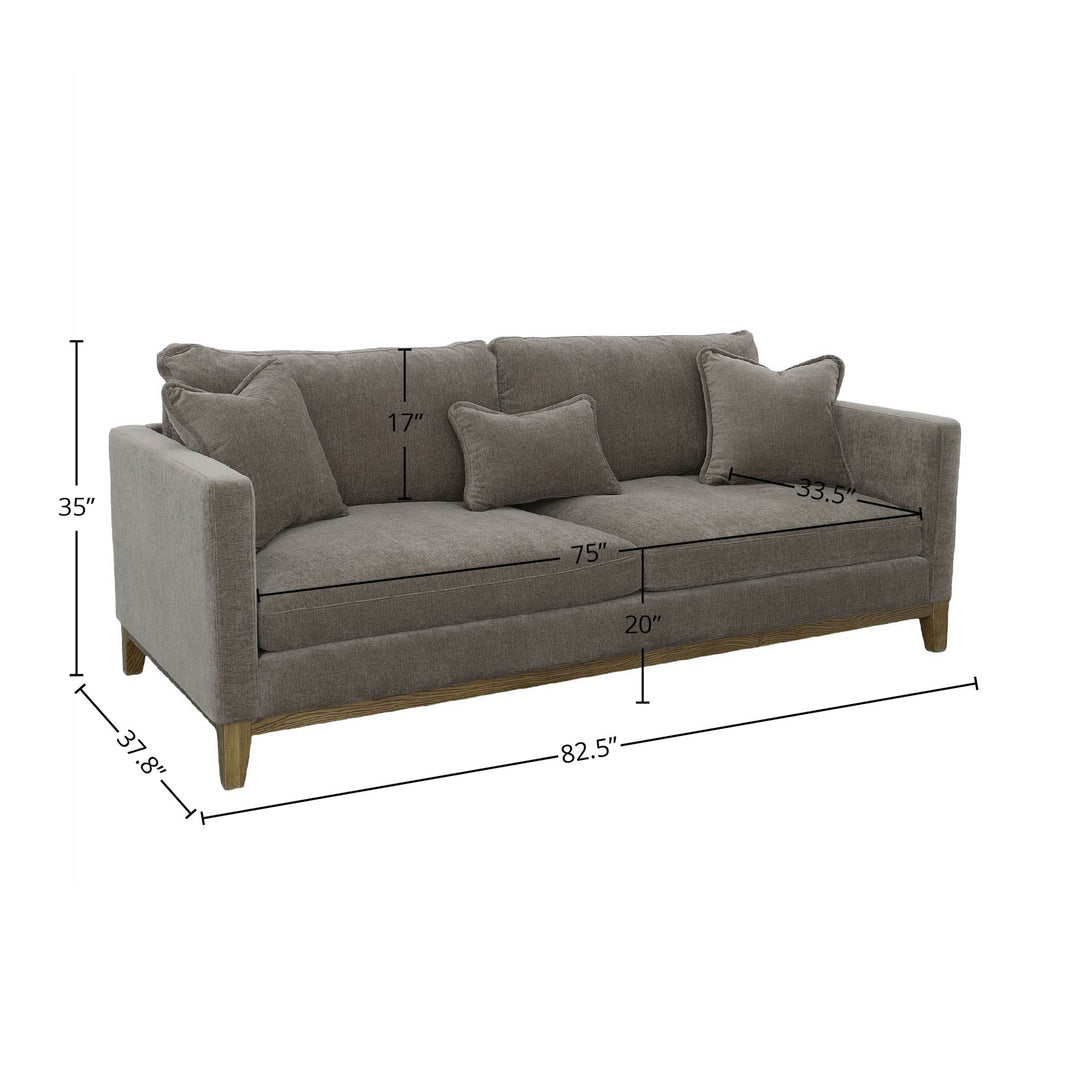 Branford 82.5" Pecan Brown Fabric Sofa