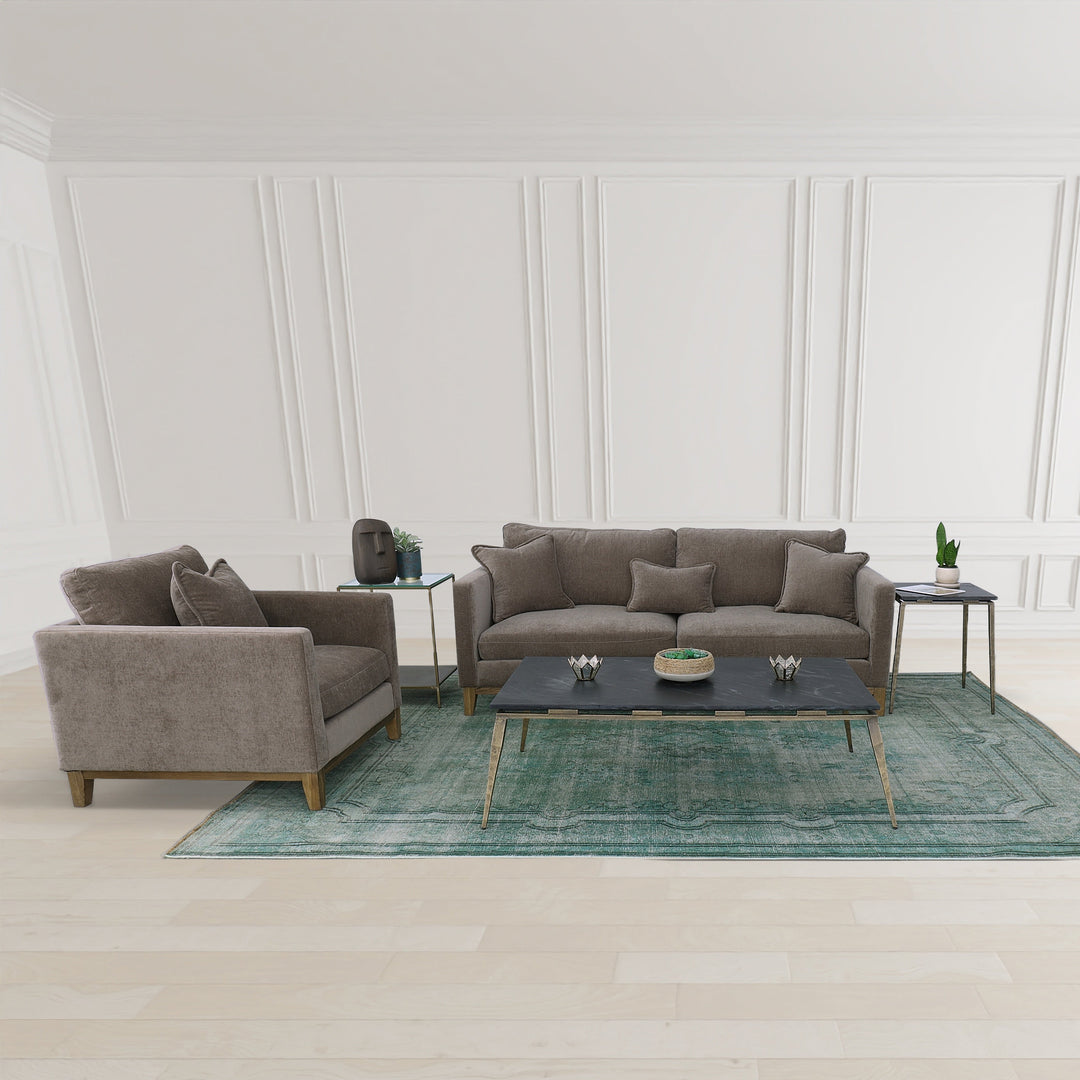 Branford 82.5" Pecan Brown Fabric Sofa