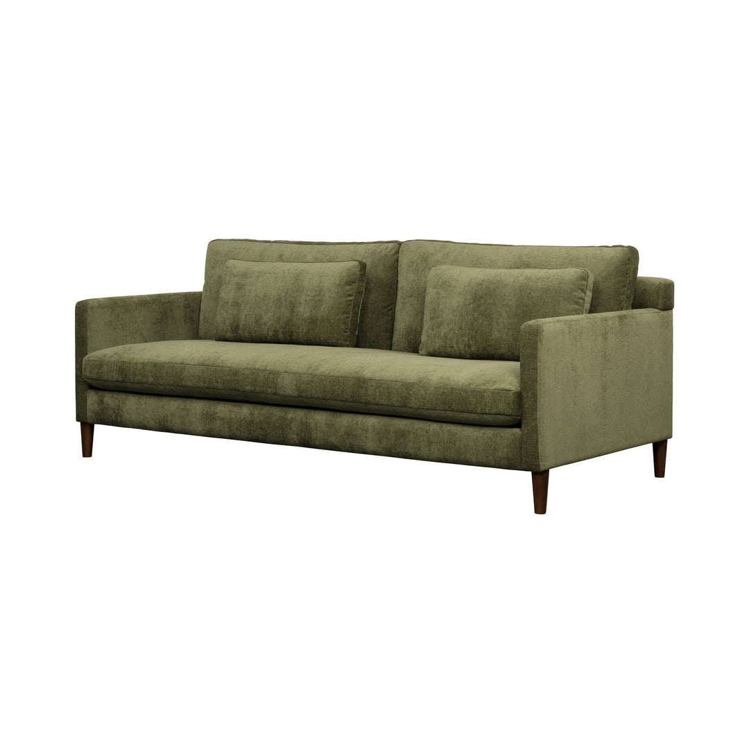 Gemma 84" Fabric Sofa in Olive