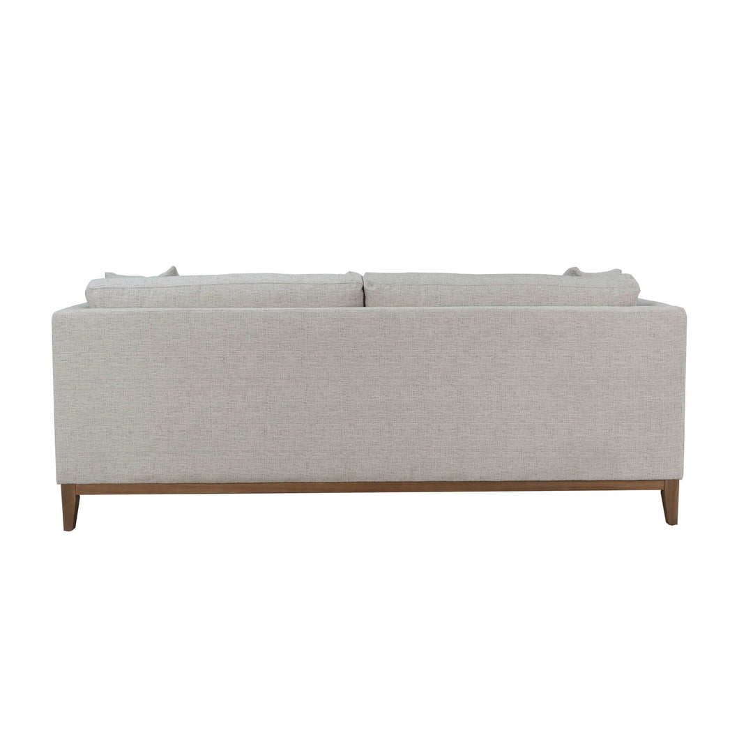 Harmony 84" Woven Tweed Natural Fabric Sofa w/ Oak Frame