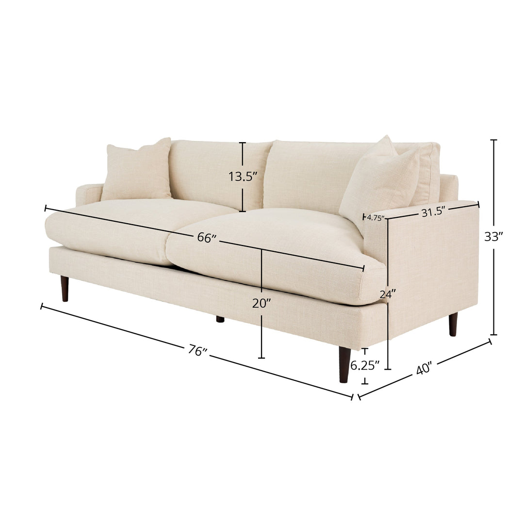 Martha 76" Apartment Sofa in Beach Alabaster