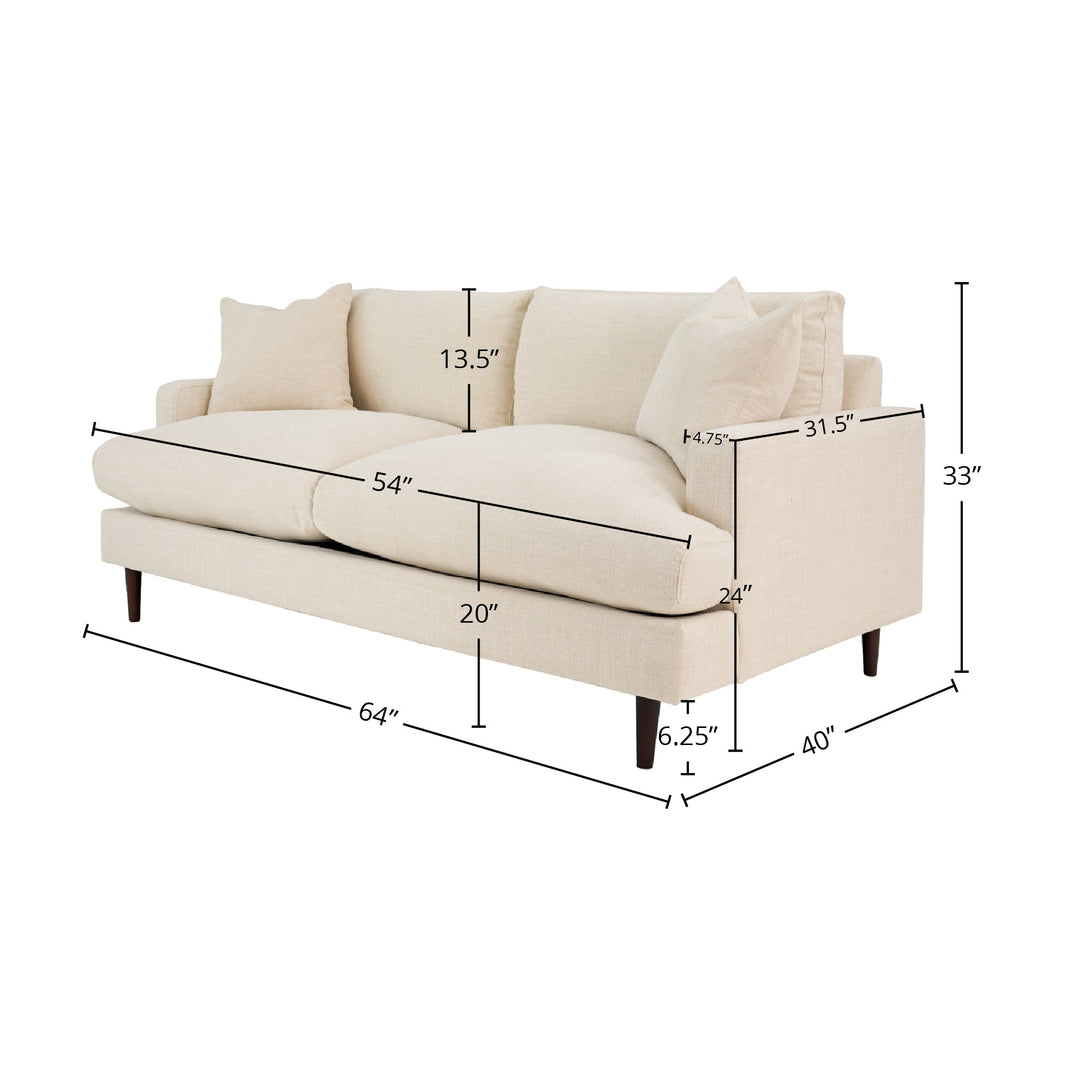 Martha 64" Loveseat in Beach Alabaster